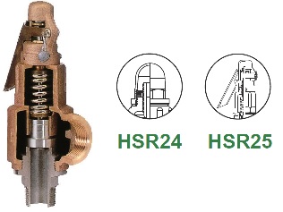 HSR Valvula de Seguridad Elevacion Alta Bronce Acero Inox HANTS